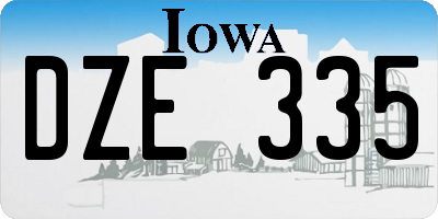 IA license plate DZE335
