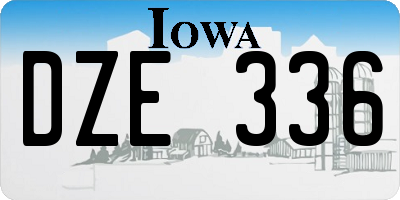 IA license plate DZE336