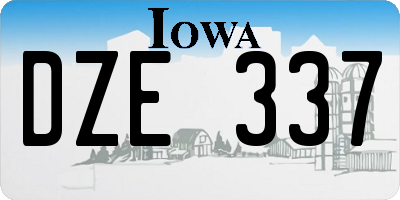 IA license plate DZE337