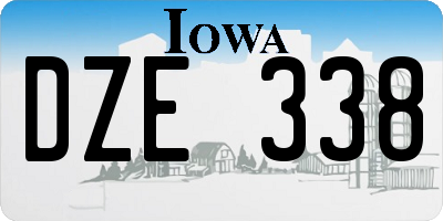 IA license plate DZE338