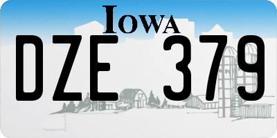 IA license plate DZE379