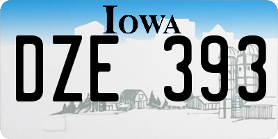 IA license plate DZE393