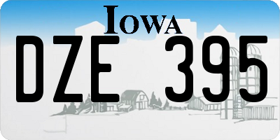 IA license plate DZE395