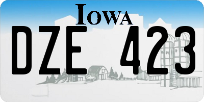 IA license plate DZE423