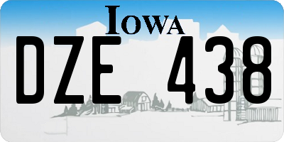 IA license plate DZE438