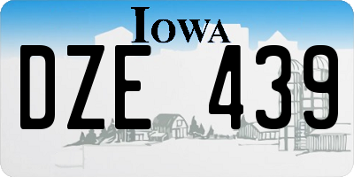 IA license plate DZE439