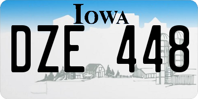 IA license plate DZE448