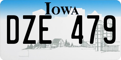 IA license plate DZE479