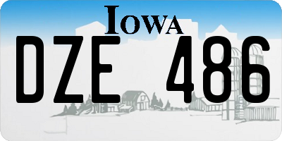 IA license plate DZE486