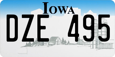 IA license plate DZE495