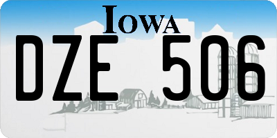 IA license plate DZE506