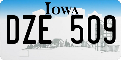 IA license plate DZE509