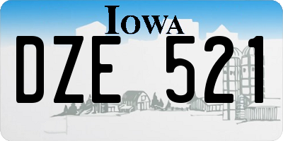 IA license plate DZE521