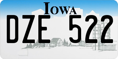 IA license plate DZE522