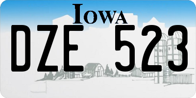 IA license plate DZE523