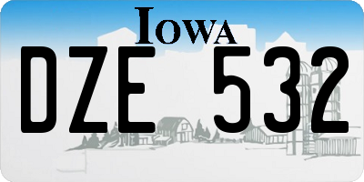 IA license plate DZE532