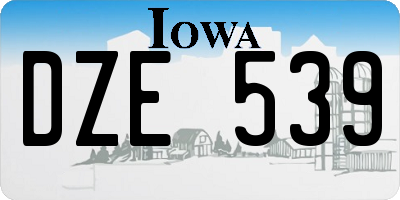 IA license plate DZE539