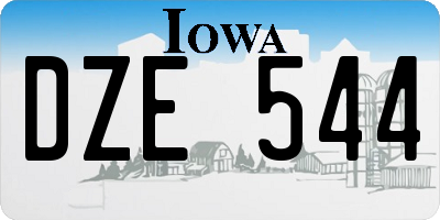 IA license plate DZE544