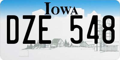 IA license plate DZE548