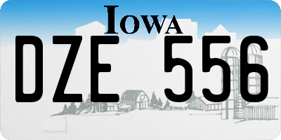 IA license plate DZE556
