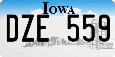 IA license plate DZE559