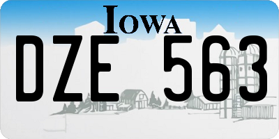 IA license plate DZE563