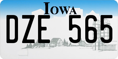 IA license plate DZE565