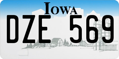 IA license plate DZE569