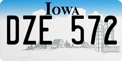 IA license plate DZE572