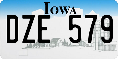 IA license plate DZE579