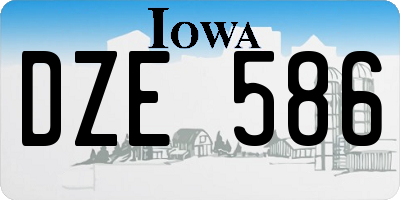 IA license plate DZE586