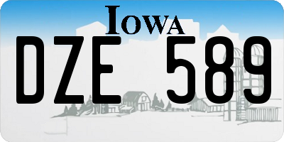 IA license plate DZE589