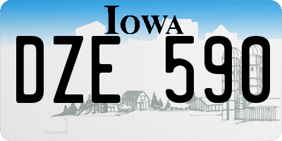 IA license plate DZE590