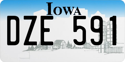 IA license plate DZE591