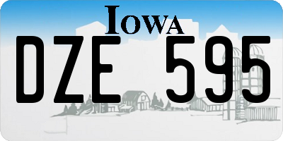 IA license plate DZE595