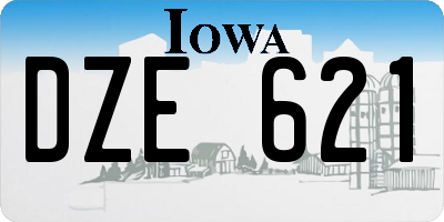 IA license plate DZE621