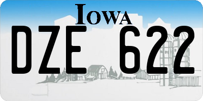 IA license plate DZE622