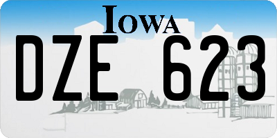 IA license plate DZE623