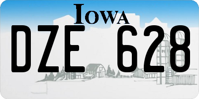 IA license plate DZE628