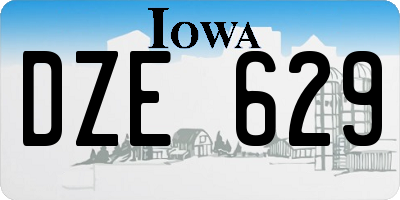 IA license plate DZE629