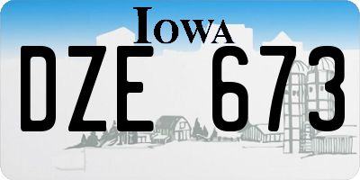 IA license plate DZE673