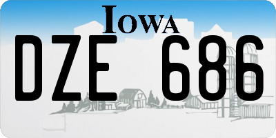 IA license plate DZE686