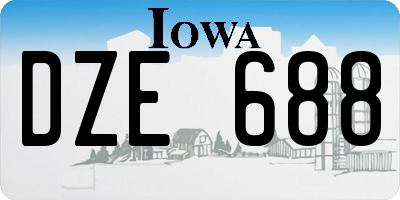 IA license plate DZE688