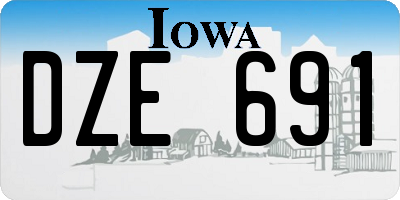 IA license plate DZE691