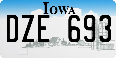 IA license plate DZE693