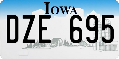 IA license plate DZE695