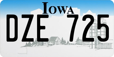 IA license plate DZE725