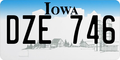 IA license plate DZE746