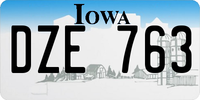 IA license plate DZE763