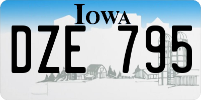 IA license plate DZE795
